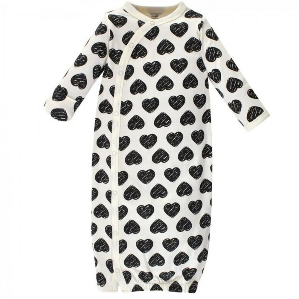 Touched by Nature PREEMIE 100% organic side button closure gown - Picture 2 of 8